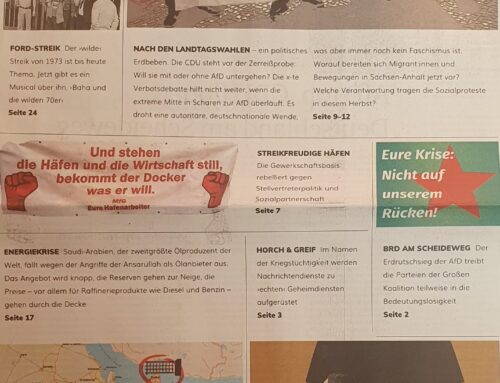 SOZ-Sozialistische Zeitung, Okt. 26 erschienen